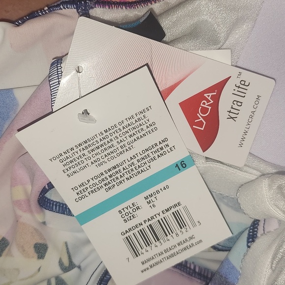 NWT Maxine of Hollywood Garden Party One Piece Swim Dress - Picture 8 of 13